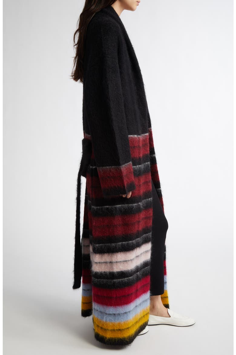 Justin Stripe Longline Cardigan, Alternate, color, BLACK MULTI