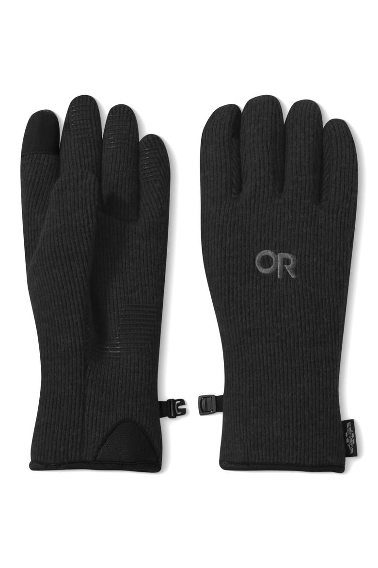 Flurry Sensor Gloves, Main, color, SOLID BLACK
