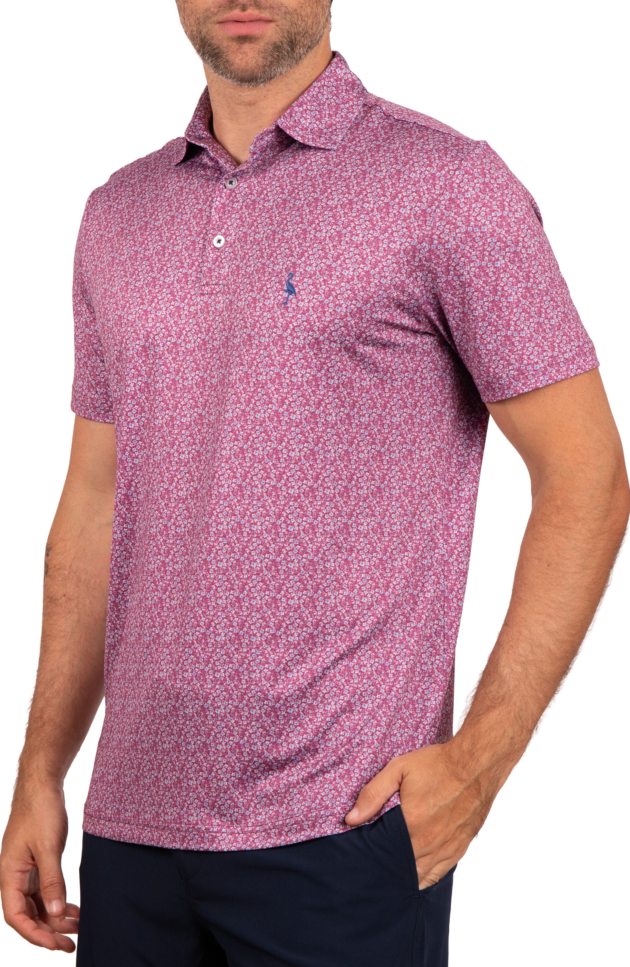 TailorByrd Performance Ditzy Print Polo (Men) | Nordstromrack