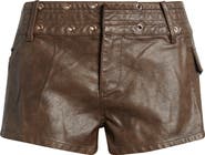 Princess Polly Born to Ride Faux Leather Shorts