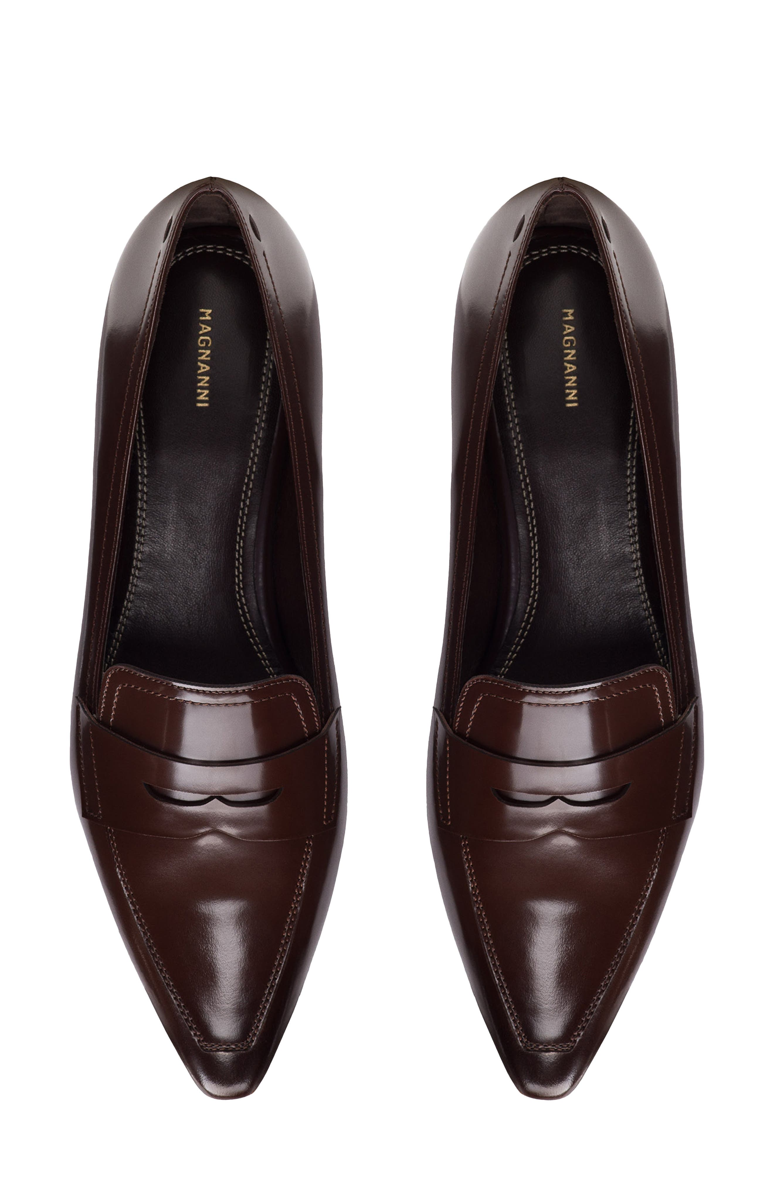 Magnanni Stasia Penny Loafer, Alternate, color, Brown
