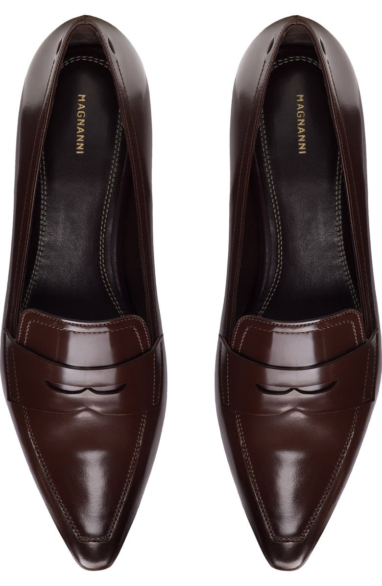 Magnanni Stasia Penny Loafer, Alternate, color, Brown