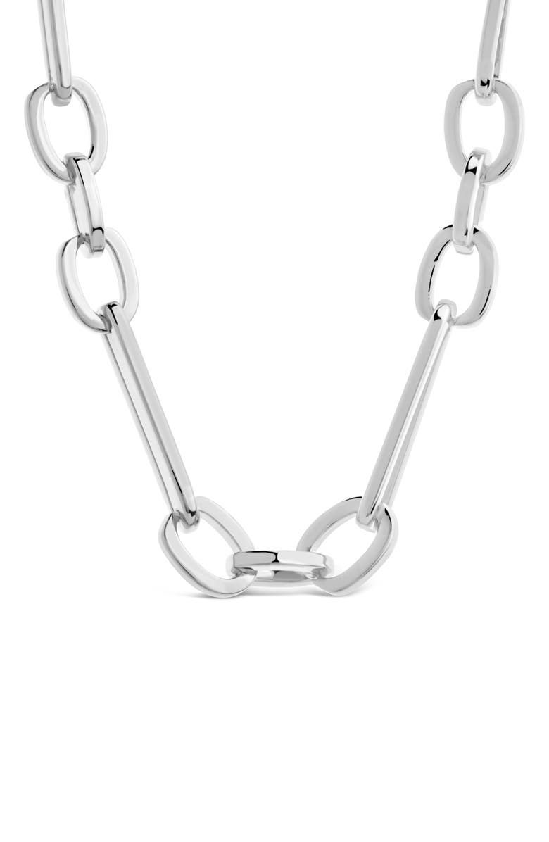 Sterling Forever Carmen Chain Necklace, Alternate, color, Silver