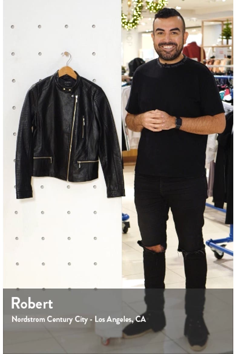 Quilted Faux Leather Moto Jacket video