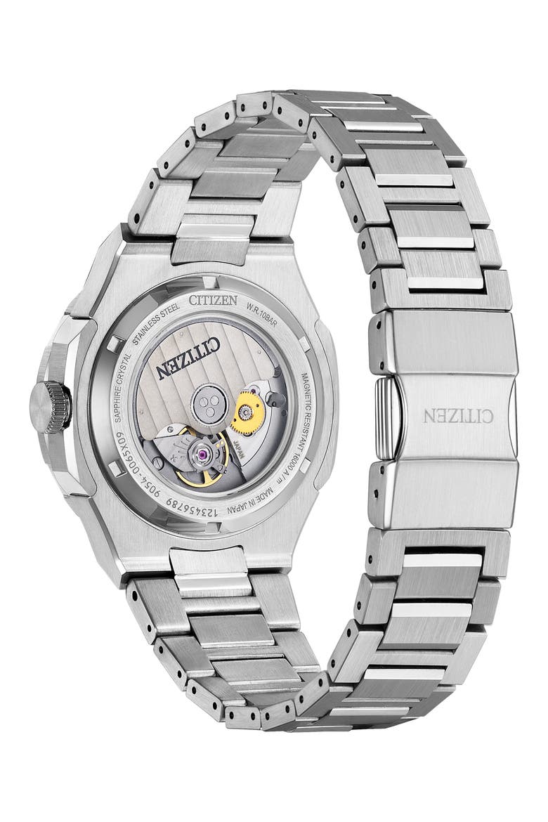 Series8 880 GMT Automatic Bracelet Watch, 41mm, Alternate, color, SILVER-TONE