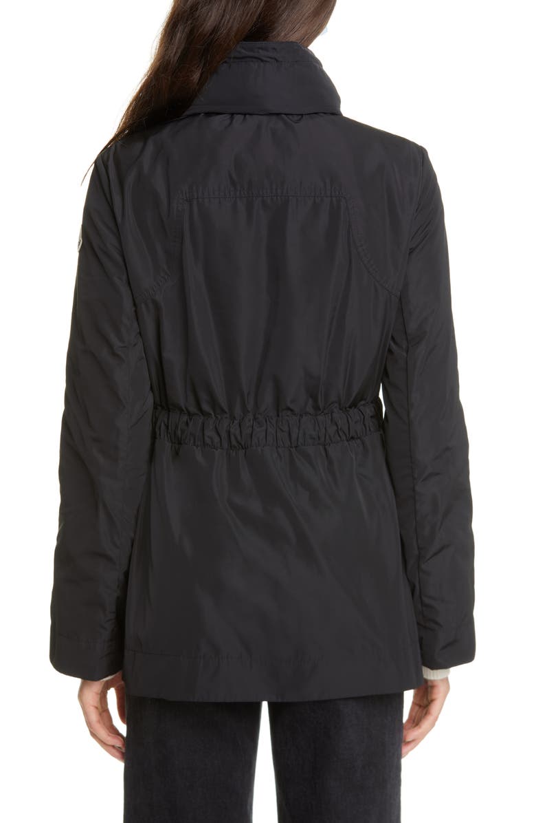 Moncler Ocre Drawstring Waist Short Jacket, Alternate, color,