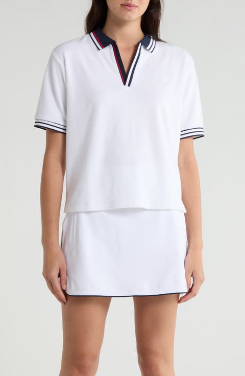 Circle G Johnny Collar Cotton Blend Terry Polo