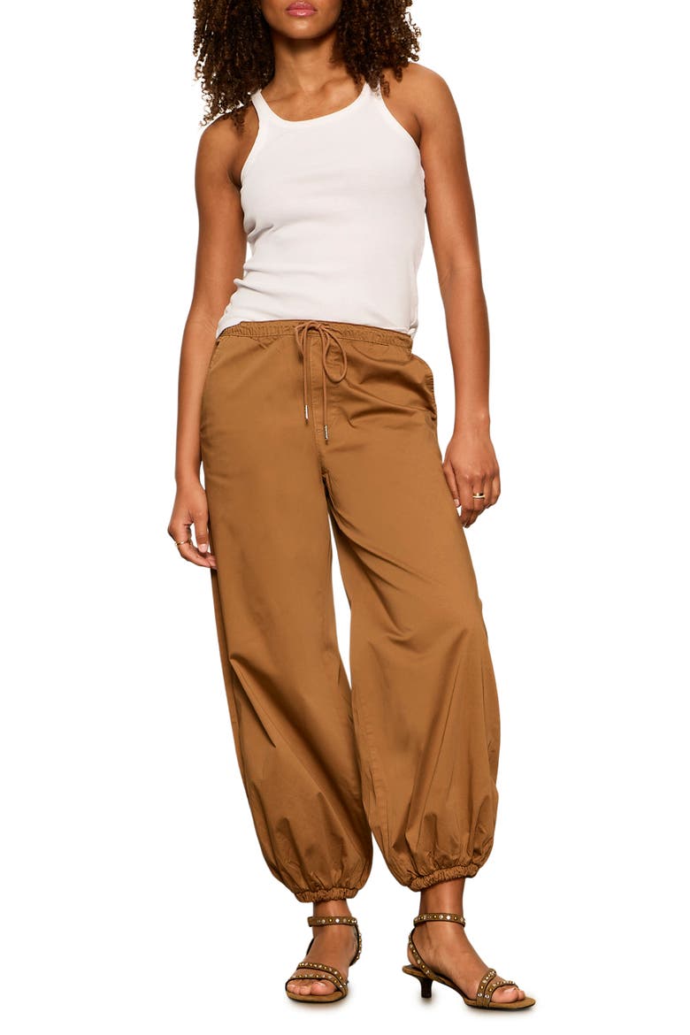 Float On Stretch Cotton Balloon Pants, Alternate, color, TOASTED COCONUT BROWN