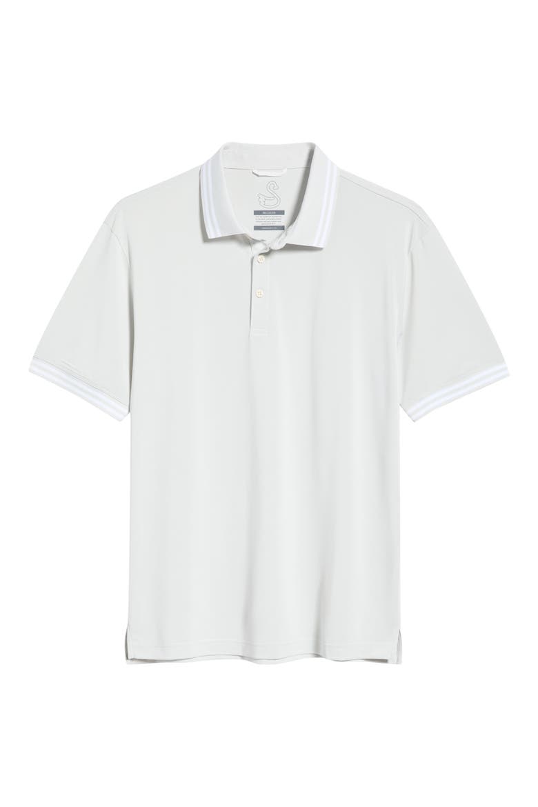 Thatcher Tipped Performance Polo, Alternate, color, GLACIER