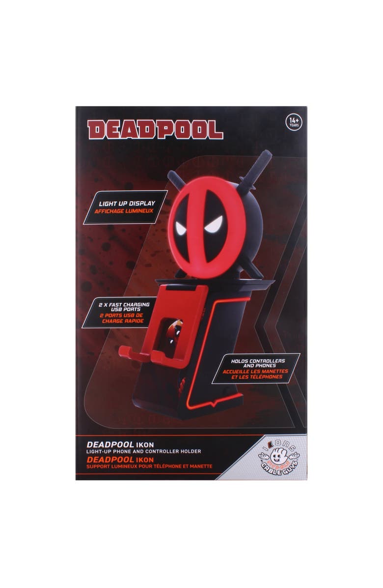 Exquisite Gaming Cable Guys Led Ikons Marvel Deadpool Phone & Controller Holder, Alternate, color, Multicolored