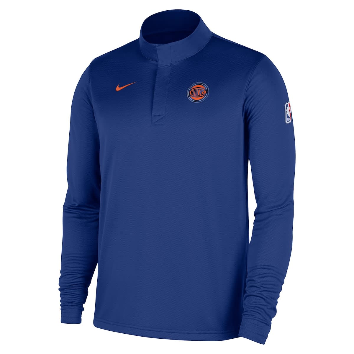 Men's Nike Blue New York Knicks 2025/26 Authentic Coaches Quarter