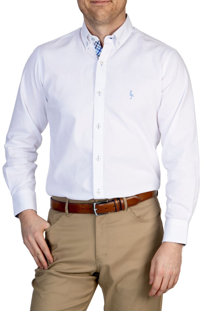 TailorByrd Solid Stretch Button-Down Shirt, Alternate, color, 