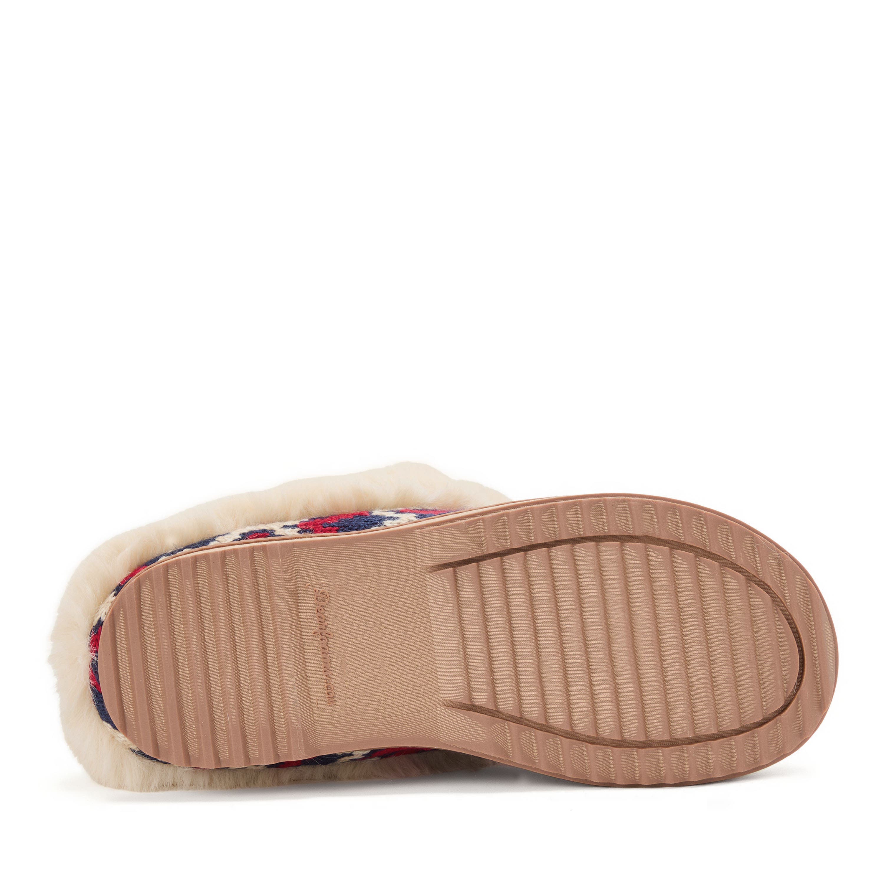 Hannah Festive Knit Clog Slipper, Alternate, color, Red Combo