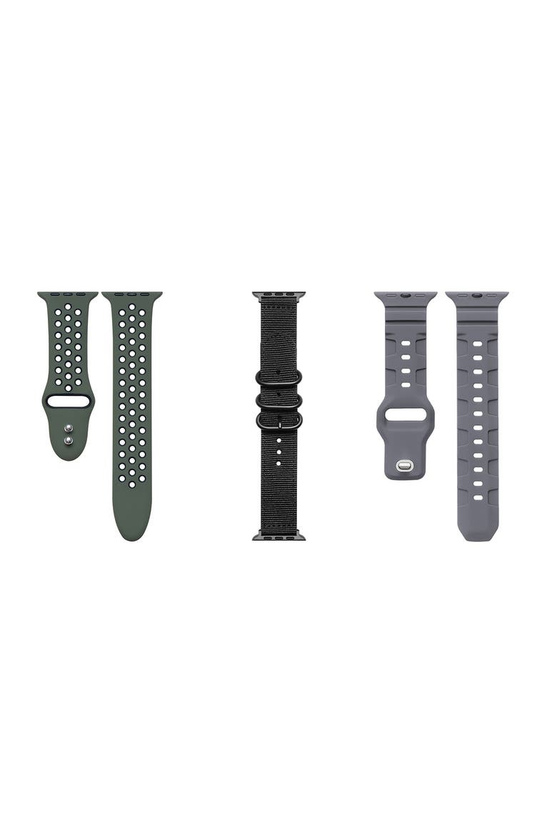 Echo Sport Silicone & Nylon Watchbands, Alternate, color, BLACK ASSORTED