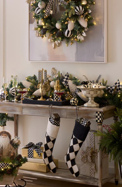 Mackenzie-childs Mackenzie Childs Courtly Noel Illuminated Mantel Arrangement In Green