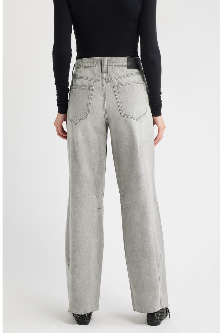 Low Slung Dart Wide Leg Jeans, Alternate, color, GREY