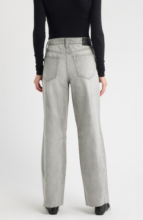 Hidden Jeans Low Slung Dart Wide Leg Jeans In Gray