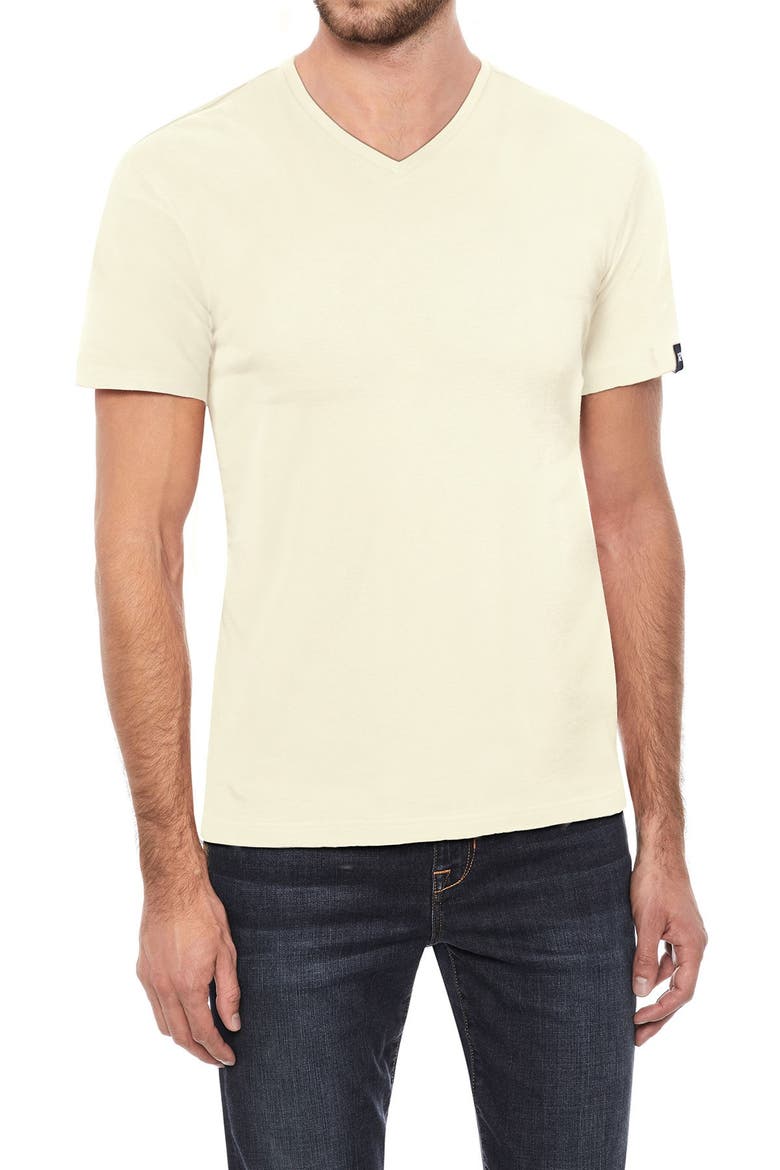 V-Neck Flex T-Shirt, Main, color, BUTTERCREAM