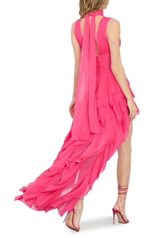 Shop Alice And Olivia Alice + Olivia Holly Ruffle Asymmetric High-low Dress