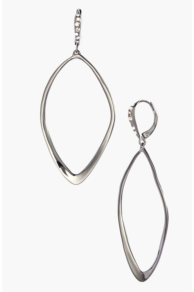 'Miss Havisham' Open Drop Earrings, Main, color, GUNMETAL
