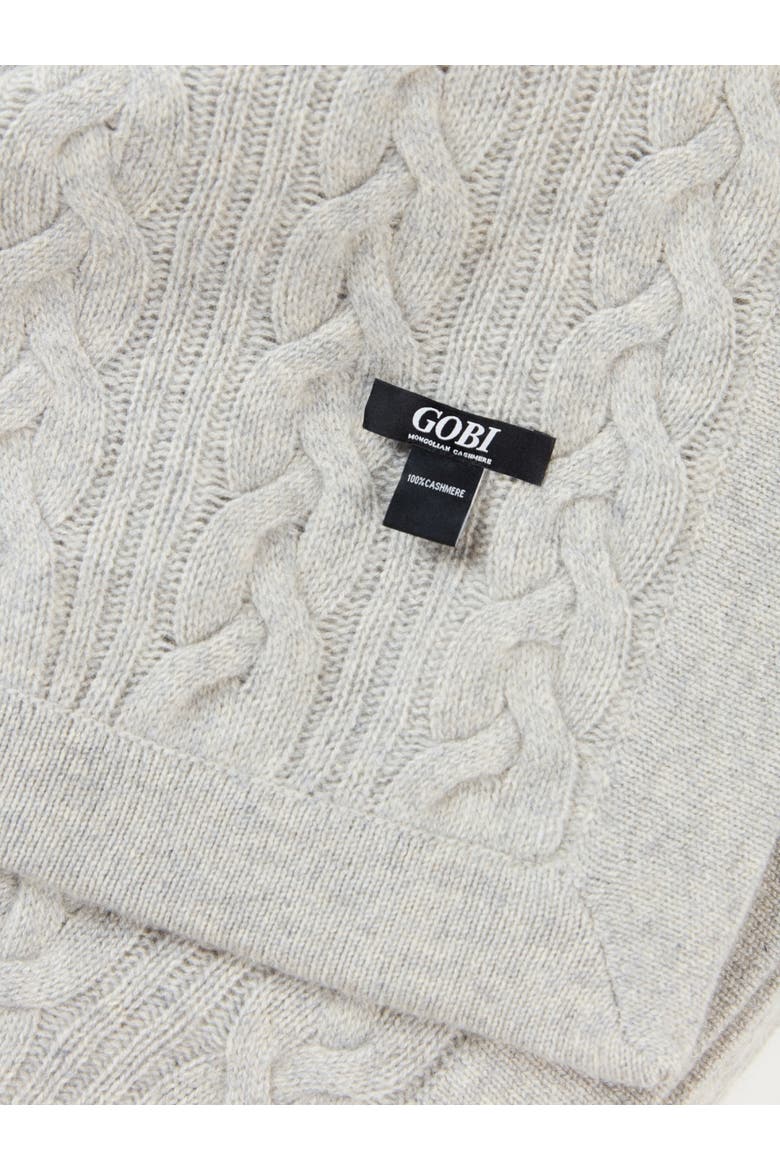 Cable Knit Blanket, Alternate, color, dawn blue
