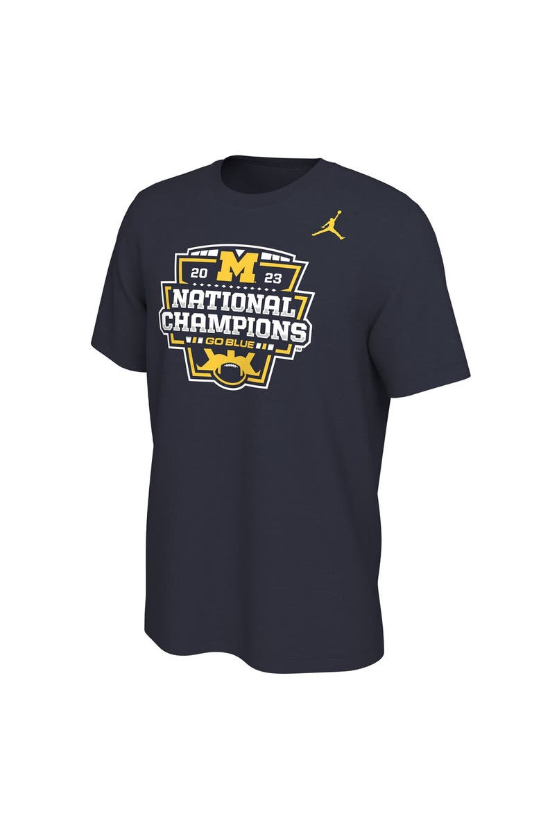 Jordan Brand Men's Jordan Brand Navy Michigan Wolverines College Football Playoff 2023 National Champions Team T-Shirt, Alternate, color, 