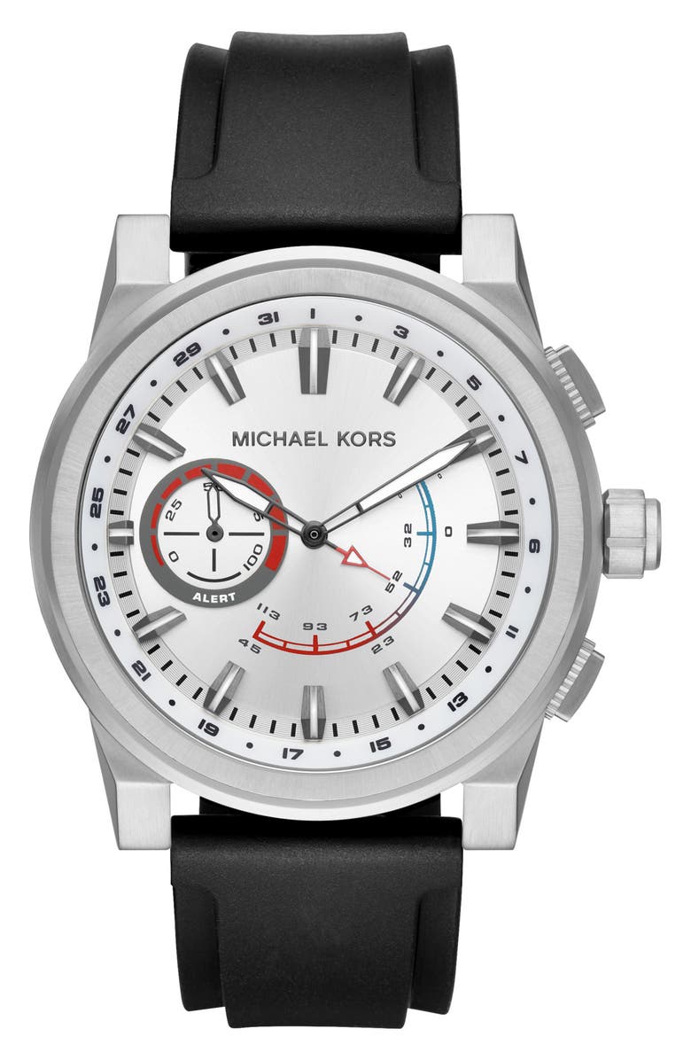 Michael Kors Access Grayson Hybrid Silicone Strap Smart Watch, 47mm, Main, color, 