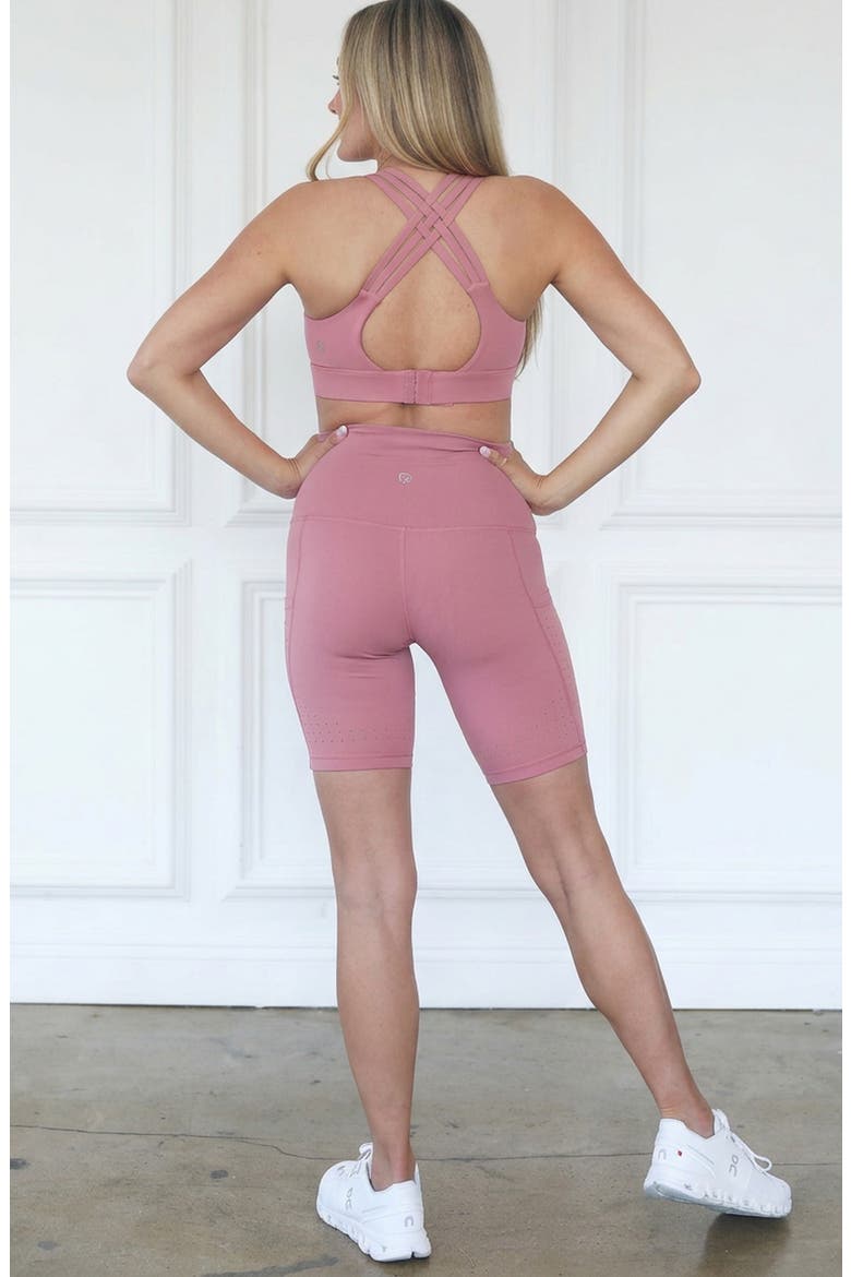 Chloe 4 Running Nursing and Pumping Sports Bra, Alternate, color, Champagne Rose