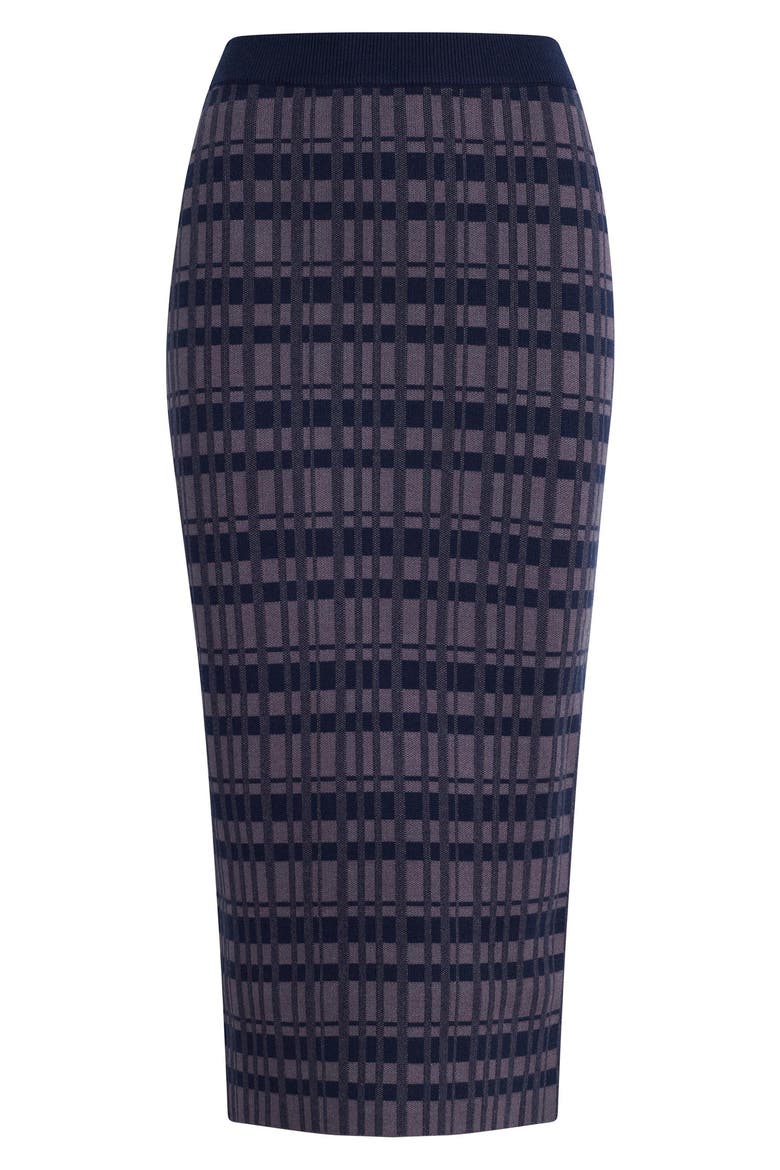 Draper Midi Skirt, Alternate, color, NAVY PLAID