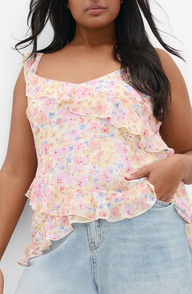 City Chic Waverly Floral Print Camisole, Main, color, Vintage Ditsy