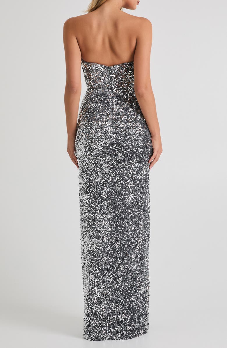 HELSI Lola Sequin Strapless Column Gown, Alternate, color,