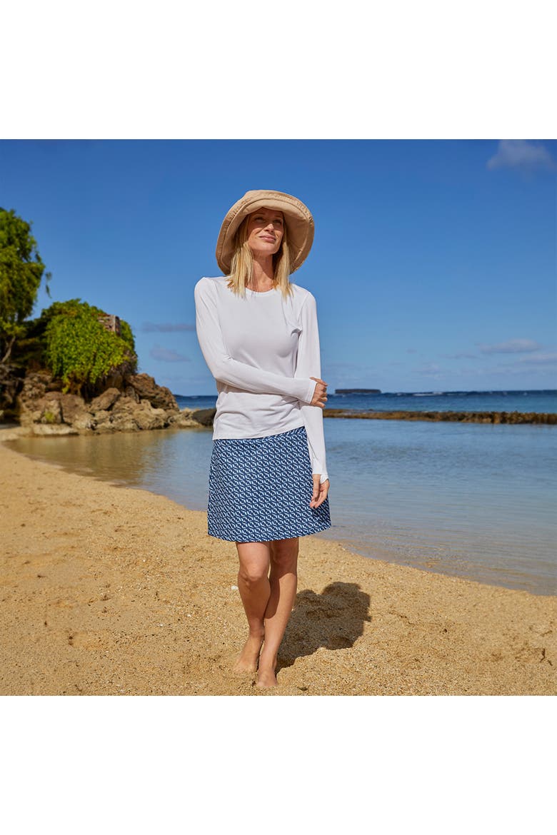 Travel Skort, Alternate, color, Serenity Fish