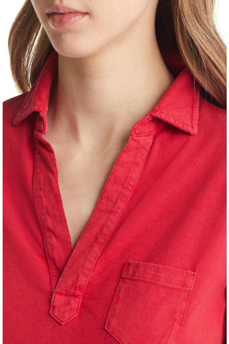 Lauren Cotton Polo Dress, Alternate, color, DOUBLE DECKER RED