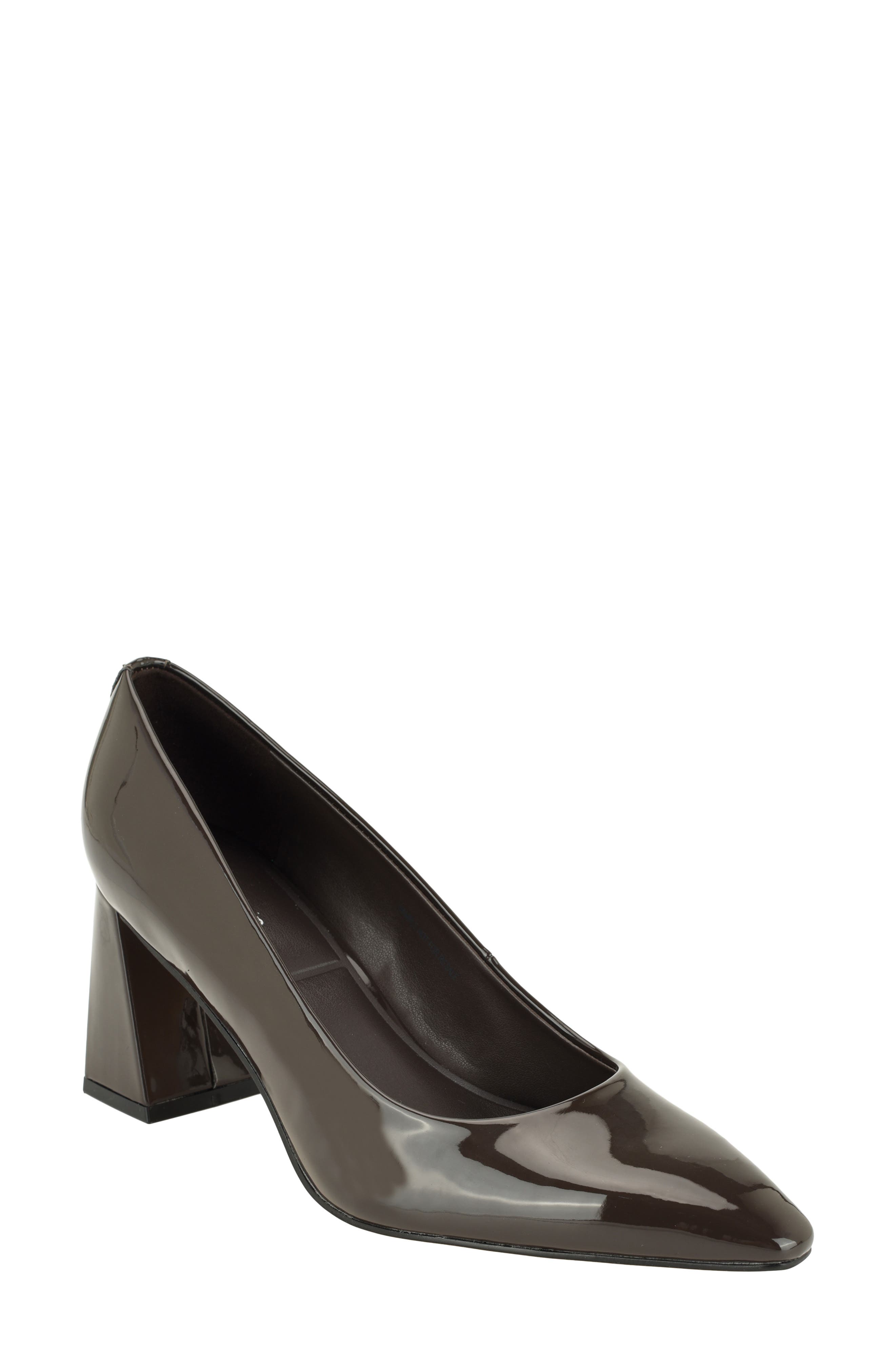 Nelanie Pointed Toe Pump, Main, color, DARK BROWN PATENT