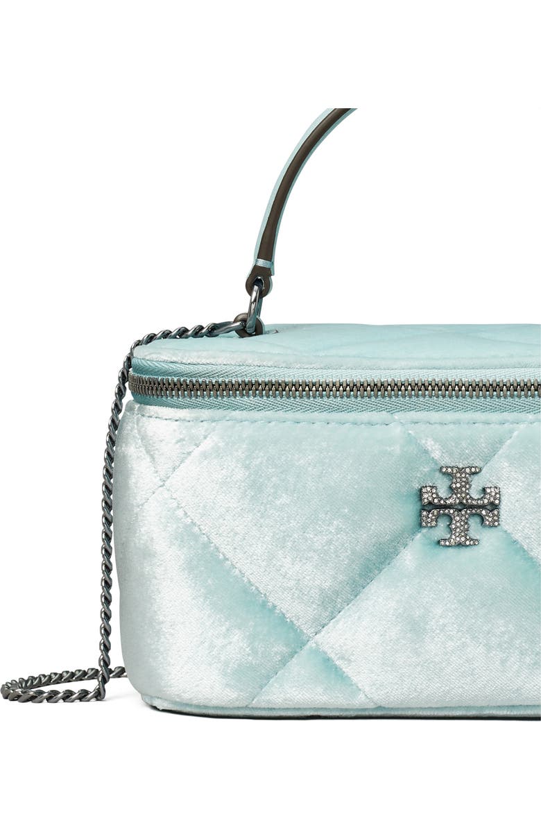 Tory Burch Kira Quilted Velvet Vanity Case, Alternate, color,