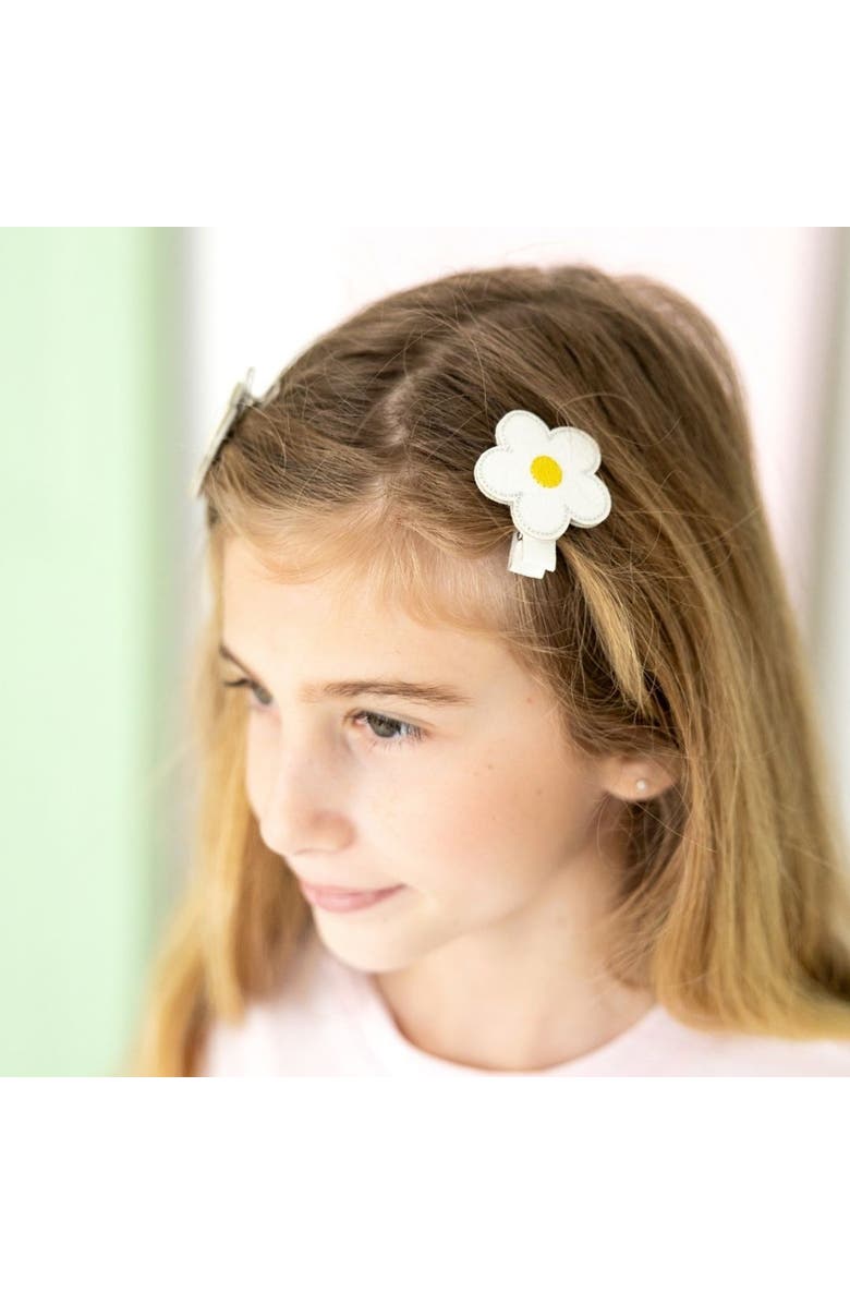 Sweet Wink Daisy Flower Clip Set, Alternate, color, White