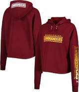New Era Women's New Era Burgundy Washington Commanders Foil Sleeve Pullover Hoodie