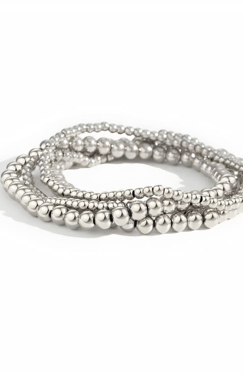 3mm & 5mm Beaded Bracelet Stacking Set