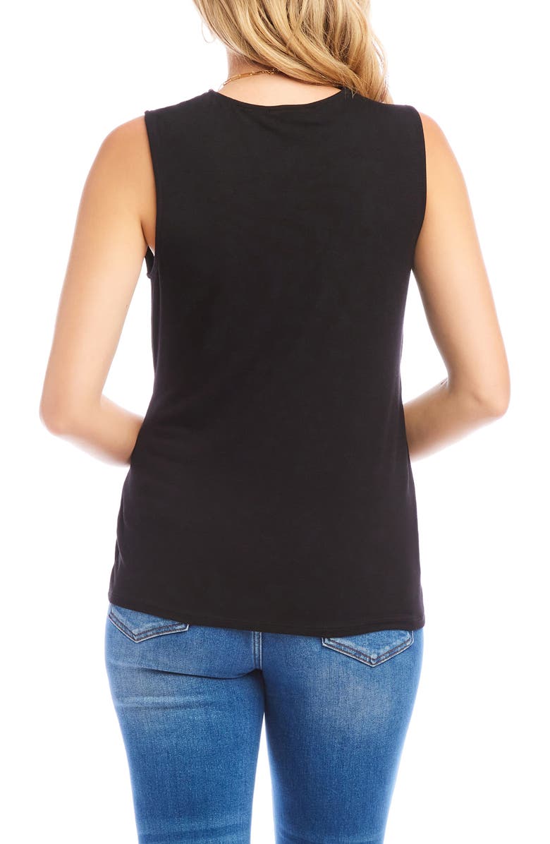 Karen Kane Drape Side Tank, Alternate, color, Black