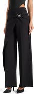 Manière De Voir Beryl Wrap Front Tailored Trousers With Hardware Detail