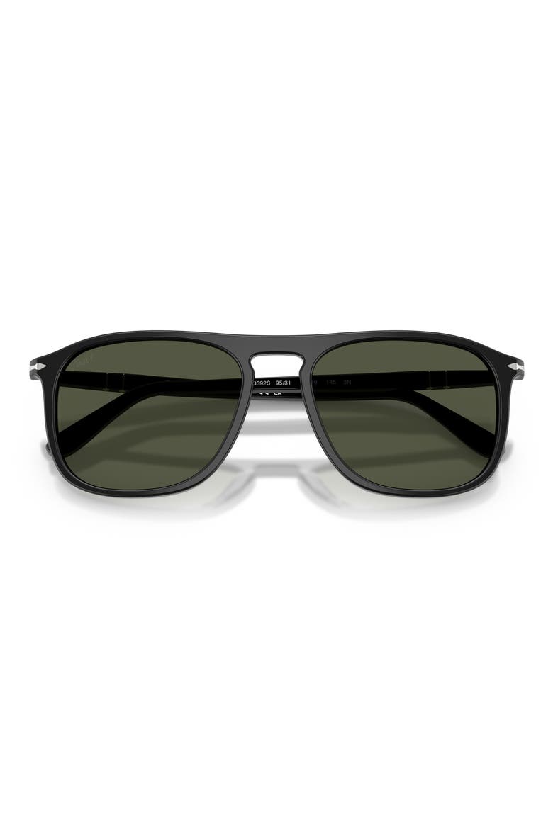 54mm Square Sunglasses, Alternate, color, BLACK / GREEN