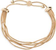 Nordstrom Multistrand Snake Chain Slider Bracelet