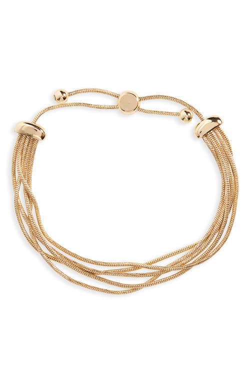 Nordstrom Multistrand Snake Chain Slider Bracelet