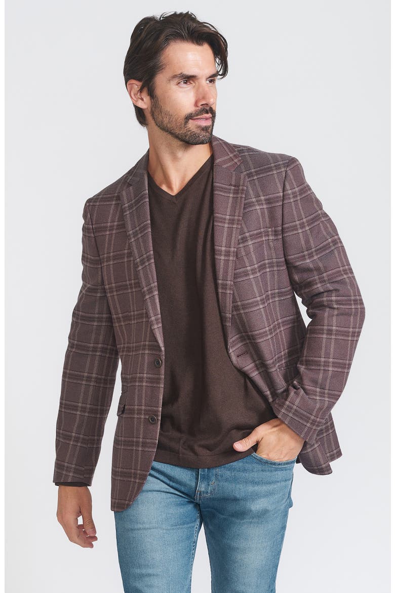 Plaid Sport Coat, Alternate, color, BROWN