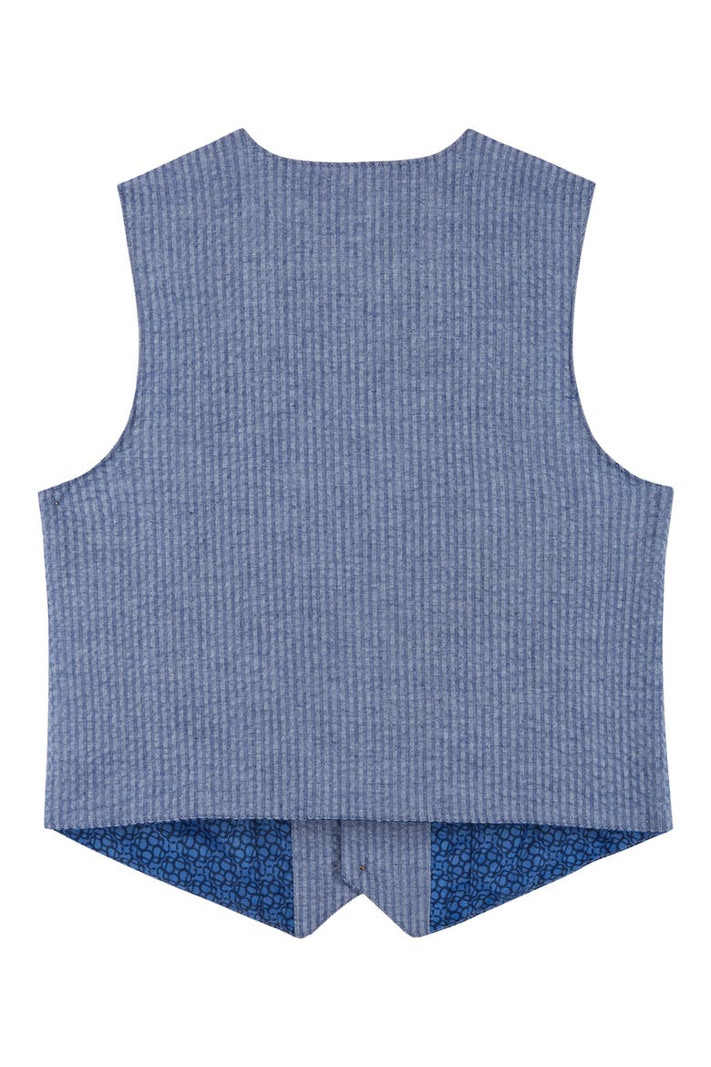 Kids' Bowtie, Shirt, Vest & Pants Set, Alternate, color, BLUE/ PINK