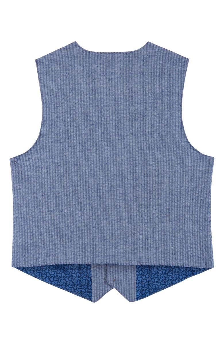 Andy & Evan Kids' Bowtie, Shirt, Vest & Pants Set, Alternate, color, Blue/ Pink