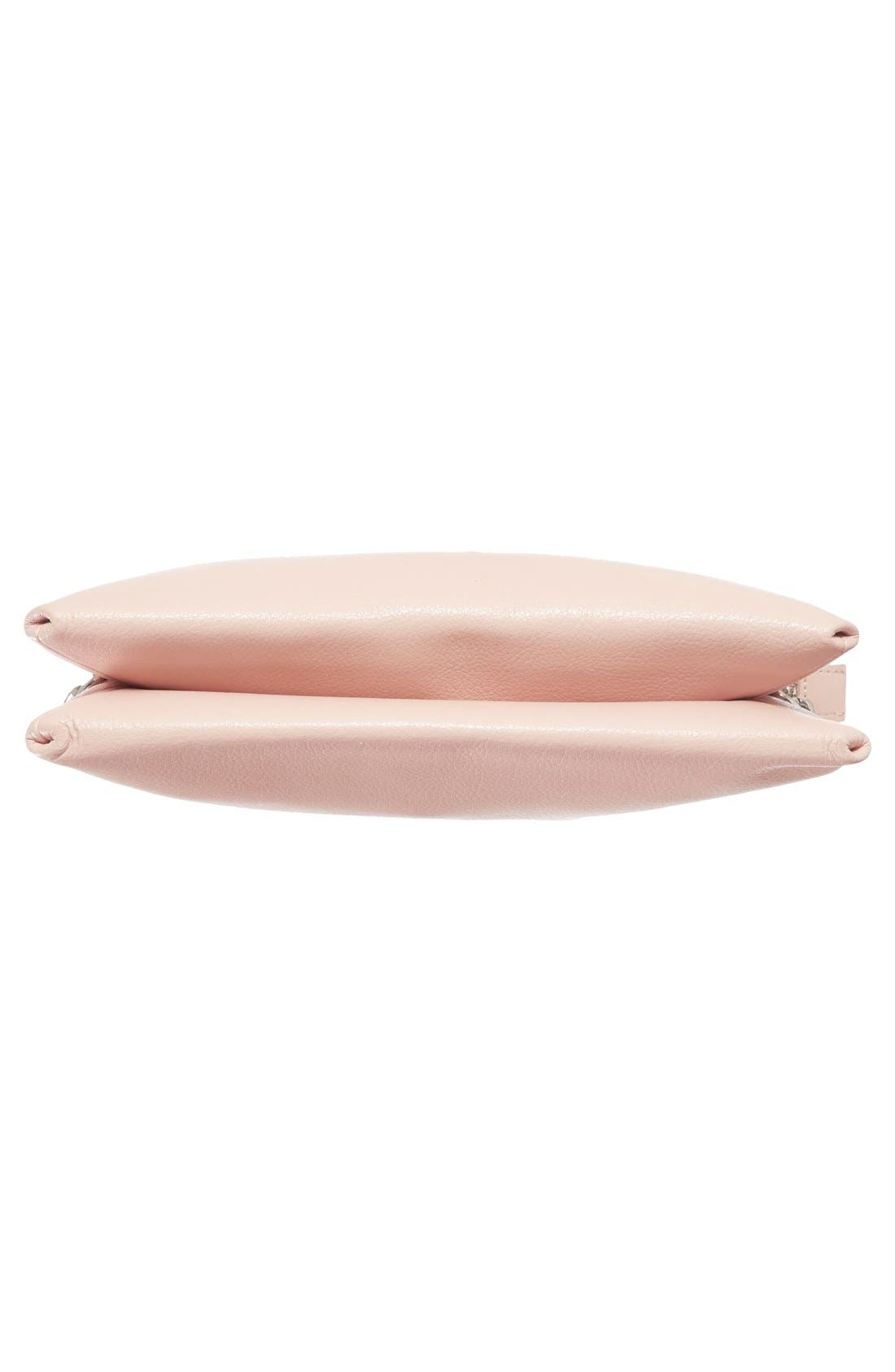 Leather Crossbody Bag, Alternate, color, PINK DUST