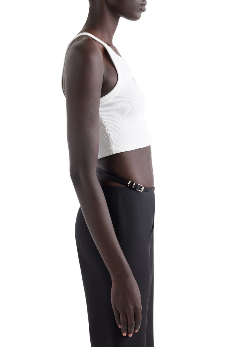 Givenchy 4G Rib Cotton Stretch Crop Tank, Alternate, color,