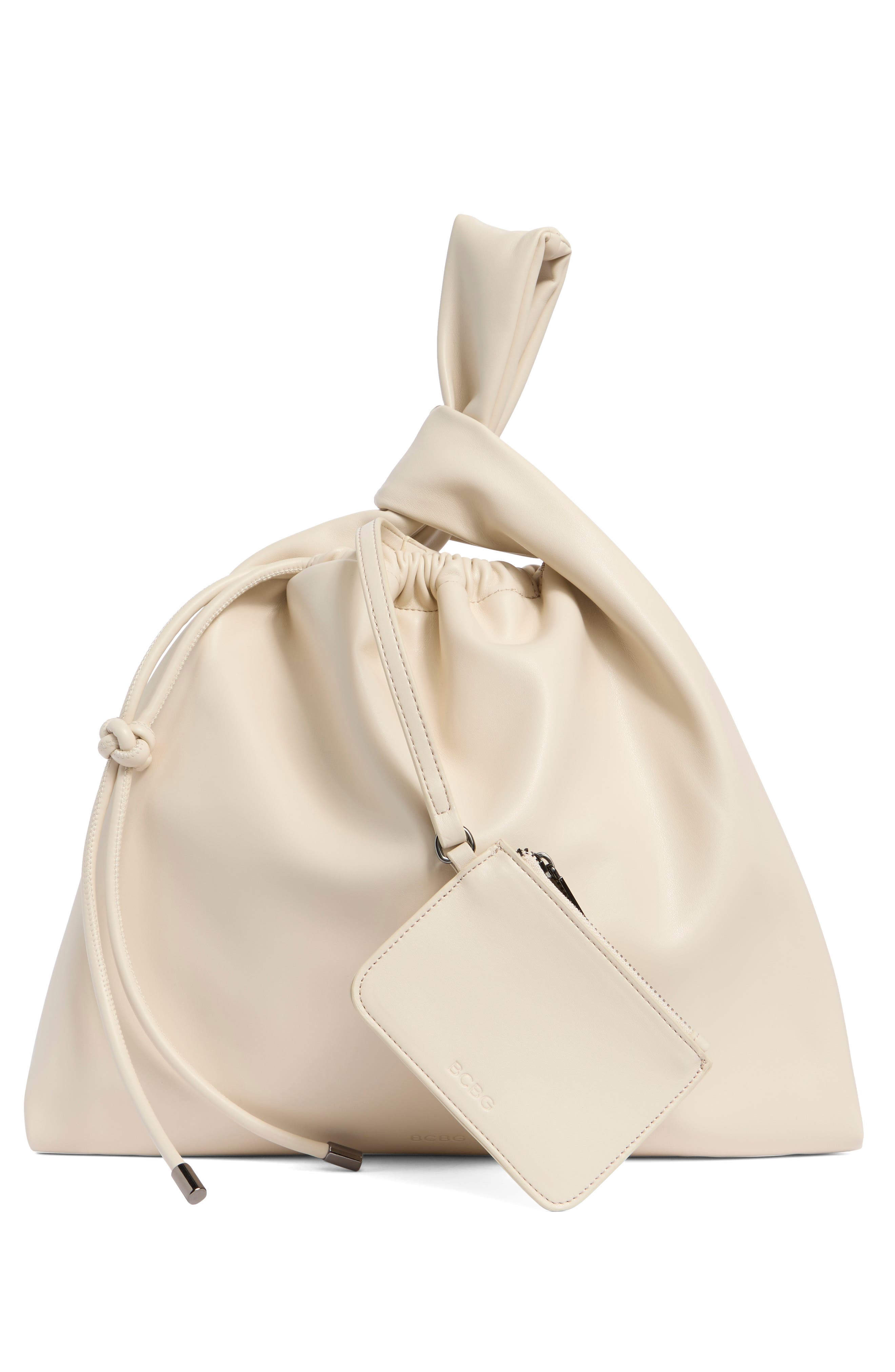 Corded Drawstring Bag, Alternate, color, ALMOND