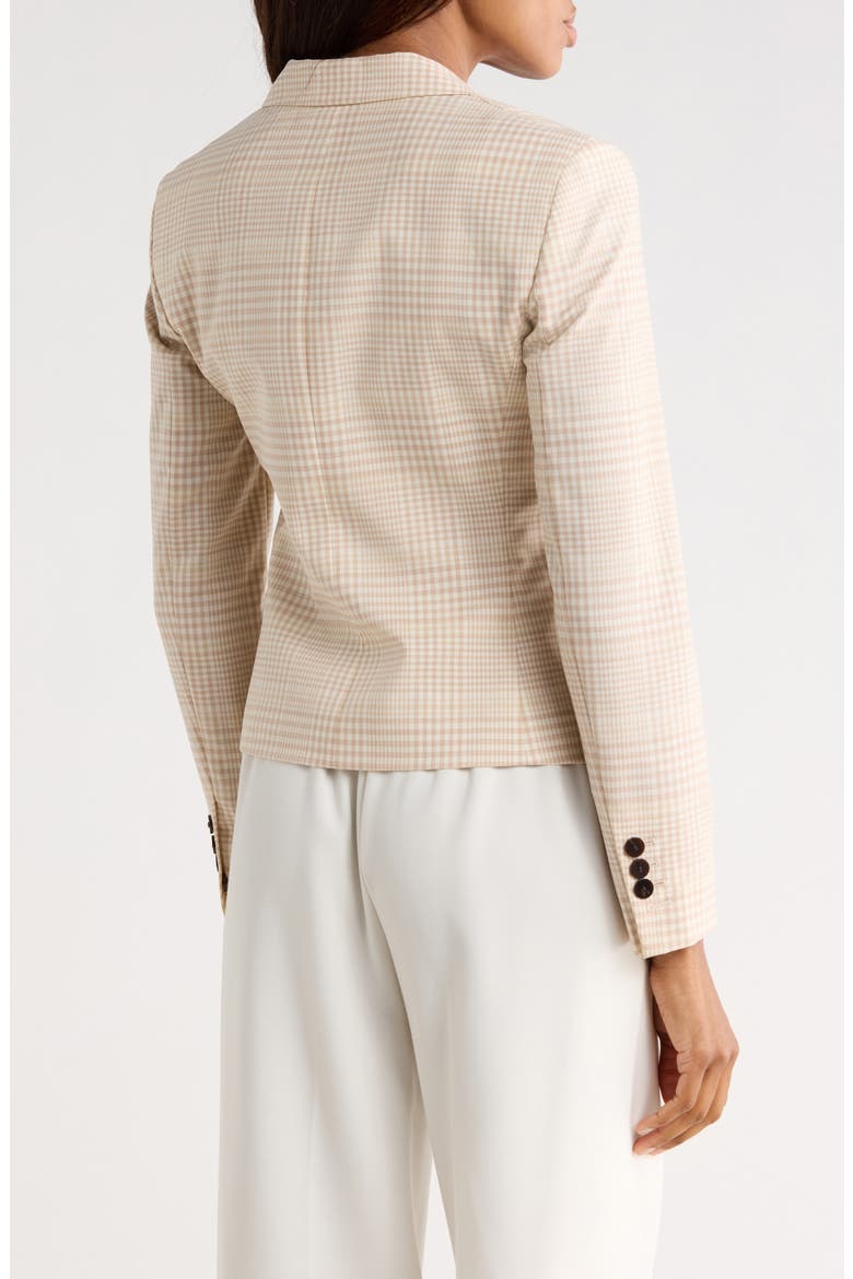 Shrunken Plaid Wool Blazer, Alternate, color, DESERT MULTI